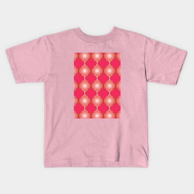 Pink Islamic Geometric - Pink Islamic Pattern - Pink Islamic Pattern Geometric Kids T-Shirt by Tilila